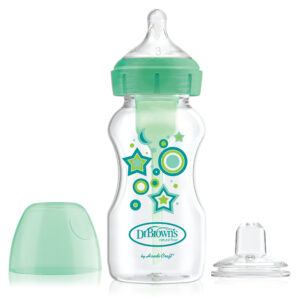 Dr. Brown's Options+ Bottle to Sippy Starter kit | Biberon à col large 270 ml - Vert