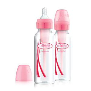 Dr. Brown's Options+ Anti-colic Bottle 2-pack | Biberon à col étroit 250 ml - Rose