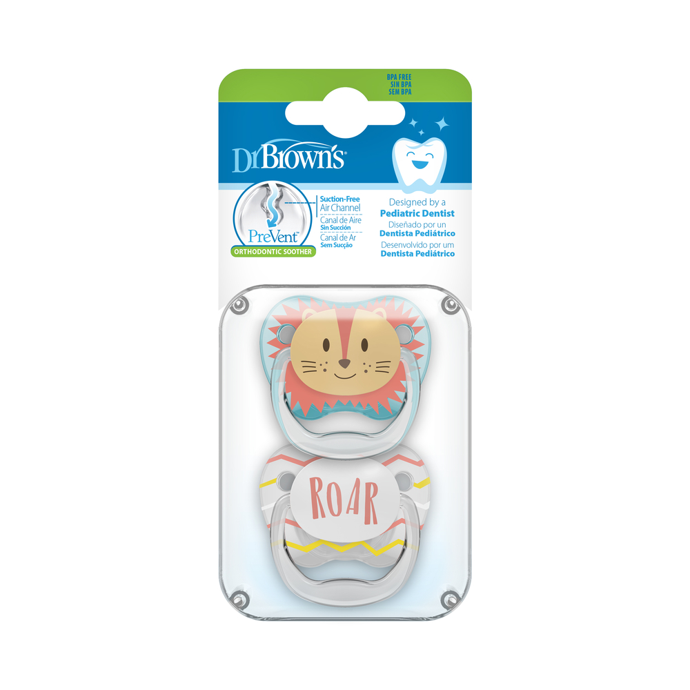 Dr. Brown's Sucette phase 1 têtes d'animaux, pack de 2 – Image 2