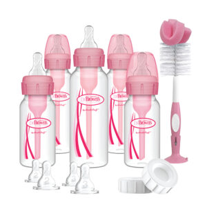 Dr. Brown's Options+ Anti-colic Bottle Giftset | Biberon à col étroit - Rose
