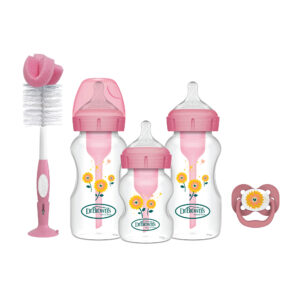 Dr. Brown’s Options+ Anti-colic Bottle Giftset | Biberon à col large rose
